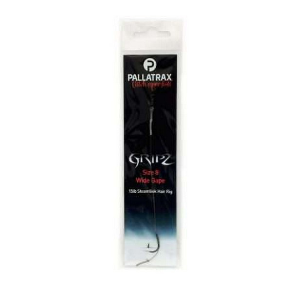 Pallatrax Gripz Wide Gape Hair Rigs 6 15Lb Fluoro Amo pre-legato