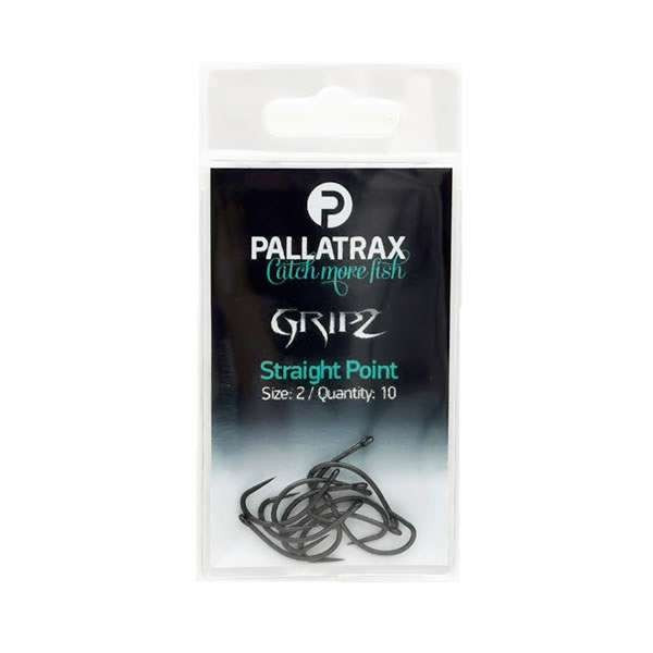 Pallatrax Gripz Straight Point 4 Anelli, Amo da carpa senza ardiglione 10pz