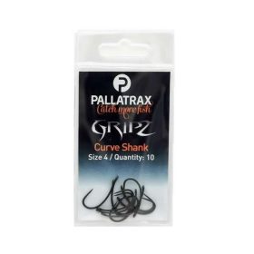   Pallatrax Gripz Curve Shank 6 Anelli, Amo da carpa senza ardiglione 10pz