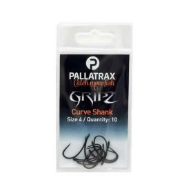   Pallatrax Gripz Curve Shank 8 Anelli, Amo da carpa senza ardiglione 10pz
