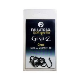   Pallatrax Gripz Chod Hooks 4 Amo da Carpa Senza Ardiglione con Occhiello 10pz