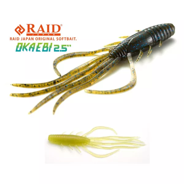 Raid Oka Ebi 6,3cm 072 Stealth Fish Esche in Plastica 8pz