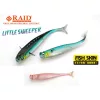 Raid Little Sweeper Fish Skin 7,6cm 080 Clear Wakasagi Gomma Esche 7 pezzi