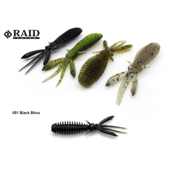 Raid Egubug 6,3cm 051 Black Bitou Imitazione Insetto 8pz