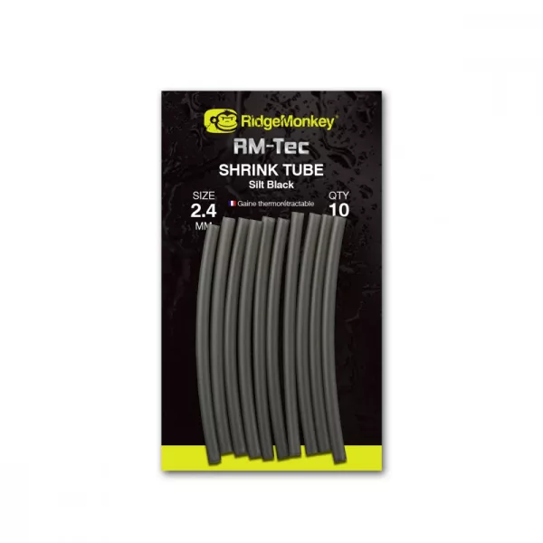 Ridgemonkey Connexion Shrink Tube Tubo termorestringente Silt Black 2.4Mm 10Db - Tubo termorestringente