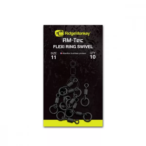 Ridgemonkey Rm_Tec Flexi Ring Swivel Size11 Girella con anello 10 Pezzi