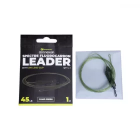   Ridgemonkey Spectre Fluorocarbon Uni Lead Clip Leader - Camo Verde Terminale per boilies