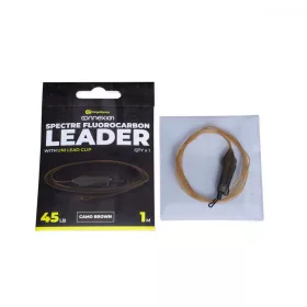   Ridgemonkey Spectre Fluorocarbon Uni Lead Clip Leader - Camo Marrone Terminale per boilies