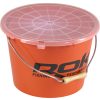 ROK Set Secchio da Pastura Arancione da 13 Litri e Contenitore Miscelatore da 4 Litri con Coperchio