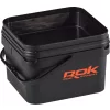 ROK Set Secchio Esche Quadrato da 10 Litri con Inserto e Coperchio Nero