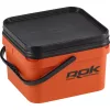 ROK Set Secchio Esche Quadrato da 10 Litri con Inserto e Coperchio Arancione