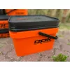 ROK Set Secchio Esche Quadrato da 10 Litri con Inserto e Coperchio Arancione