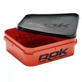   ROK Contenitore miscelazione quadrato da 6 litri con coperchio arancione