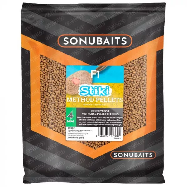 Sonubaits F1 Stiki Method Pellets - 4mm (S0800014) pellet da pastura aromatizzato