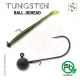 Sakura - TUNGSTEN BALL JIGHEAD 1/16 - 1,8G / Amo #1 x 3 pezzi (Colore Nero) - Testina Jig