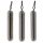 Sakura - TUNGSTEN SKINNY DROP SHOT 1/4 - 7G x 3pcs (Natural Color) - Piombi - Piombo da spinning - Piombo dropshot