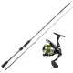 Sakura Almara ALMS 802 MH 2,44m 10-35gr Canna da spinning + Mulinello a frizione anteriore Alendo 4004 FD con trecciato Set da pesca