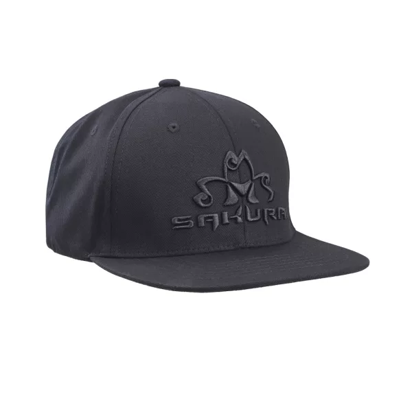 Sakura Flat Visor Cappellino da Baseball Nero