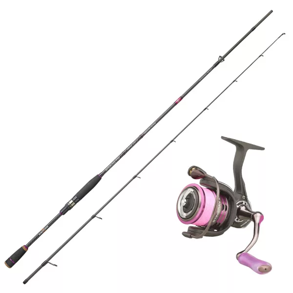 Sakura Ryokan FW Spinning Purple Limited 2,13m 5-25gr Canna da Spinning in 2 pezzi con Mulinello Stingray EGI 2.0 2506 FD e Filo