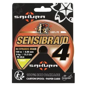 Sakura Sensibraid X4 Chart 0,14mm 150m Treccia da pesca