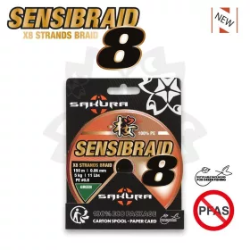   Sakura Braided Line Sensibraid 8 Green 0,06mm 150m Trecciato Főzsinór