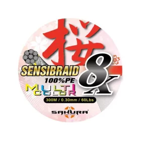 Sakura Sensibraid X8 Multicolore 0,16mm 300m Filo Trecciato