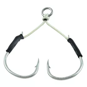   Sakura Hooks Twin Assist Hook SW 601 TI 1/0 Amo Offset da Spinning con Occhiello e Ardiglione 2pz