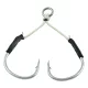 Sakura Hooks Twin Assist Hook SW 601 TI 1/0 Amo Offset da Spinning con Occhiello e Ardiglione 2pz