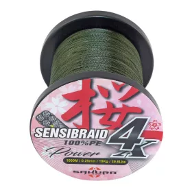   Sakura Sensibraid 4 trecciato - GREEN 1000 M - 0.30 mm / 20Kg / 44Lbs