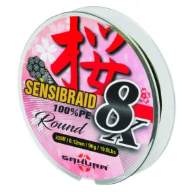   Sakura Sensibraid 8 trecciato - GREEN 300 M - 0.15 mm / 11Kg / 24.2Lbs