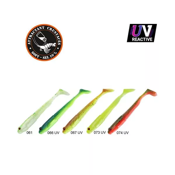 Sakura Gobygo 105 Softbait Dark Water Pack 2 105mm - 5 pezzi