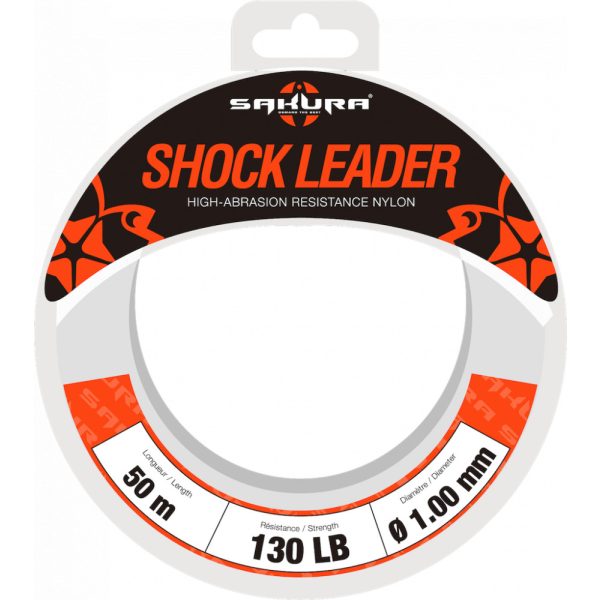 Sakura - SHOCK LEADER CLEAR 50 M - 0.90 mm / 100 Lb. Test - Terminale - Fluorocarbon