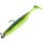 Sakura Shadura Rigged 100 Soft Lure UV Purple Charteuse 100mm - 7gr - Ready Rig - Pre-montato