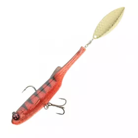   Sakura - SLASH BLADE 100 - 100MM / 21,5G - 098 (Crayfish Tiger) - Esca artificiale in gomma - Con coda rotante