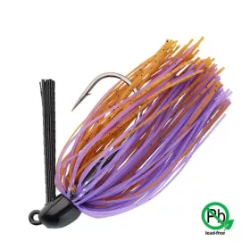   Sakura Tungsten Swim Jig 14gr BP Testa Jig Gonnellata - Marrone&Viola