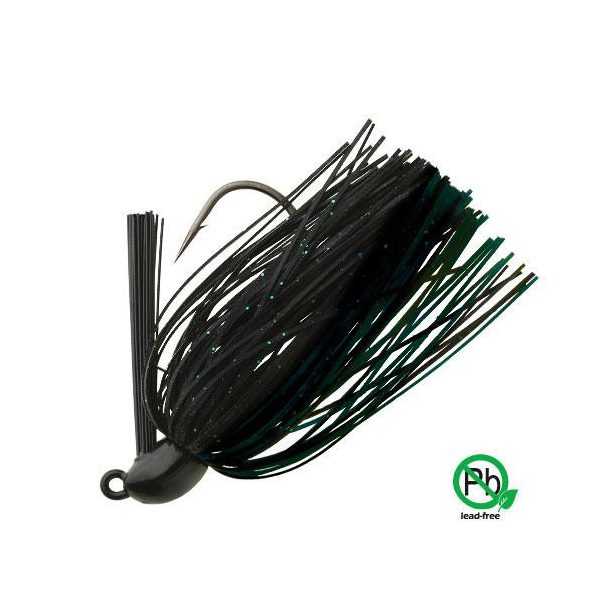 Sakura Tungsten Swim Jig 7,2gr B Testa Jig Gonnellata - Nero