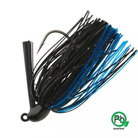   Sakura - TUNGSTEN SWIM JIG 1/4 OZ - 7,2G #BB (Nero Blu) - Testina Jig con Skirt