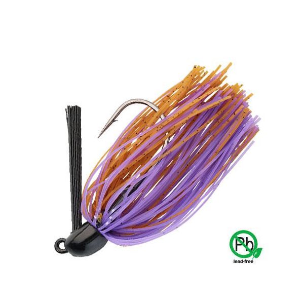 Sakura Tungsten Swim Jig 7,2gr BP Testa Jig Gonnellata - Marrone&Viola