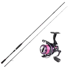   Sakura Stingray EGI Epinning 2,13m 10-40gr Canna da Spinning con Mulinello Stingray EGI 2504 FD a Frizione Anteriore, con Trecciato