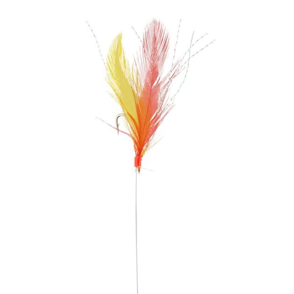 SRT Sabiki Red and Yellow Feathers 135cm 5H 10 Amo pre-montato 5 pezzi