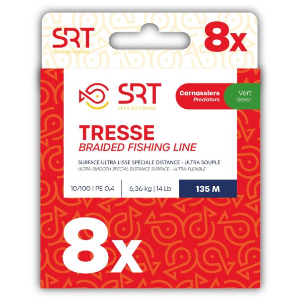 Sert Tresse 8x SRT Lenza Intrecciata Verde Muschio 0,24mm 135m
