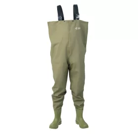 SRT Fisker Army Green PVC Waders Stivali Pettorali 46-47