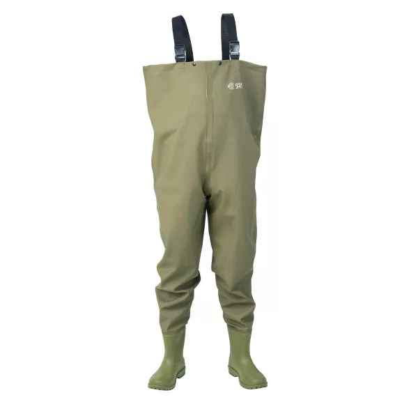 SRT Fisker Army Green PVC Waders Melles Csizma 40-41