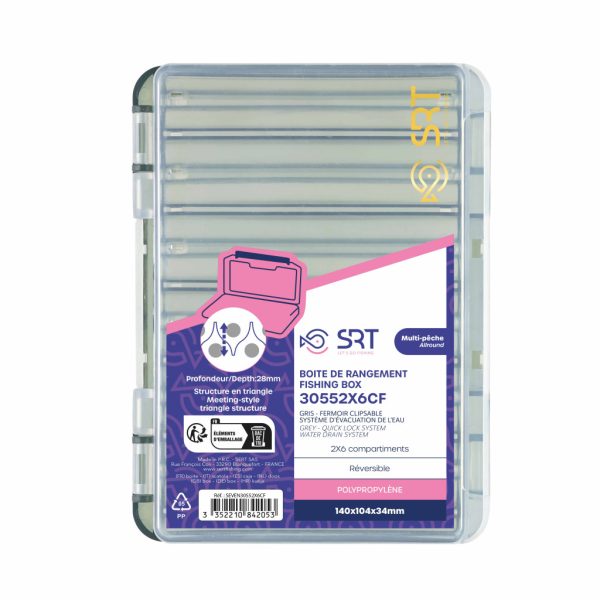 SRT Scatola Porta Attrezzatura 2x6 Scomparti 14x10,4x3,4cm