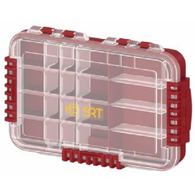   SRT 3076 Rosso Scatola porta attrezzi impermeabile con 14 scomparti 35,5x22,5x5,6cm