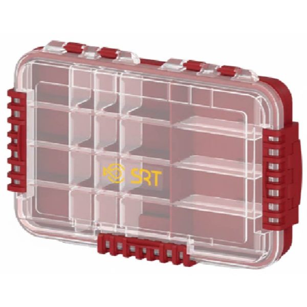 SRT 3076 Scatola Porta Attrezzatura Impermeabile Rossa con 2 Scomparti 35,5x22,5x7,9cm