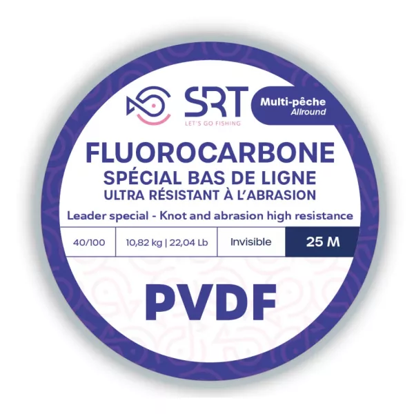 SRT Fluorocarbon SRT PVDF 0,50mm 25m Filo terminale Fluorocarbon