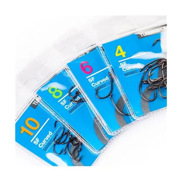 Spotted Fin Curved Barbed amo con ardiglione misura 8