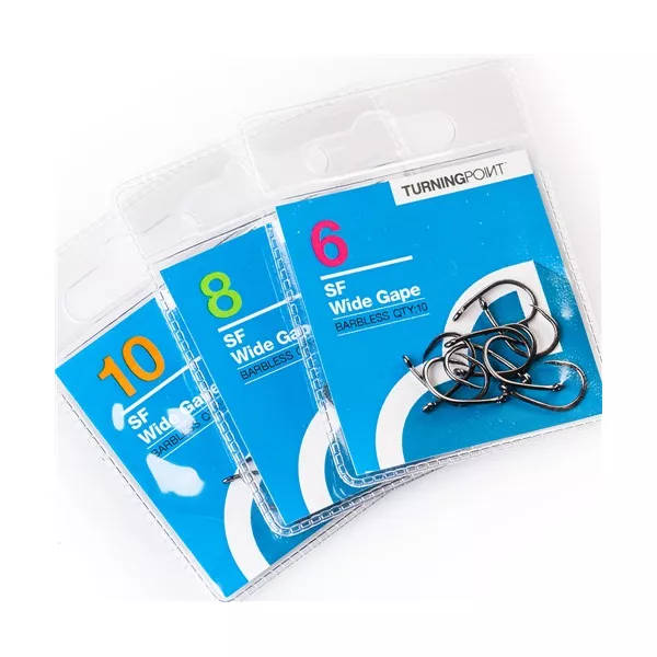 Spotted Fin Wide Gape Barbed - amo con ardiglione - taglia 8