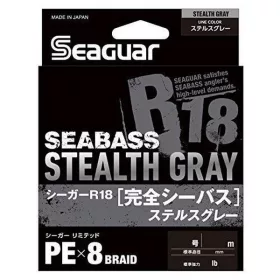   Seaguar R18 Kanzen Seabass Stealth Gray 150m 0,8Gou Trecciato
